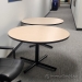 Blonde 48" Office Training Meeting Table w/ Black Trim and Base